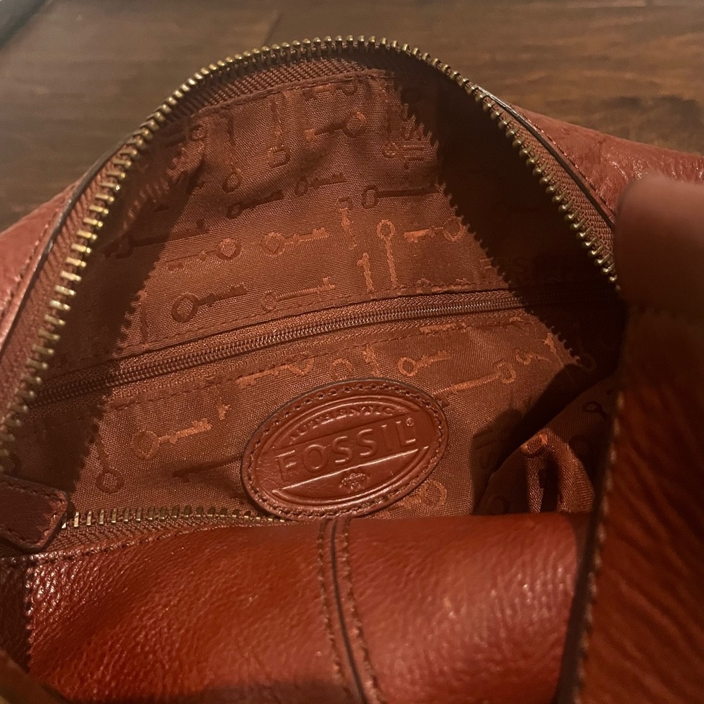 Vintage Fossil Maddox Brown Bucket Shoulder Bag - Picture 10 of 15